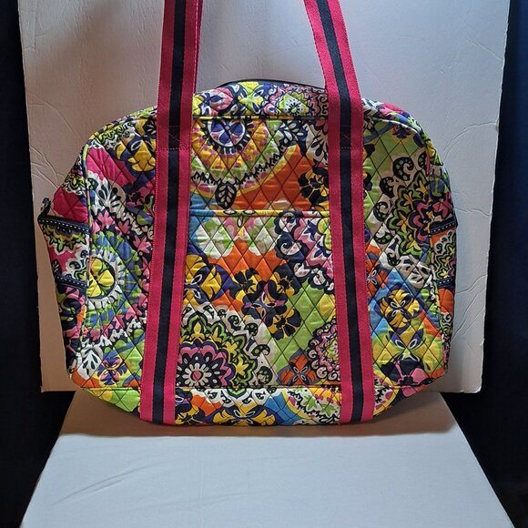Vera Bradley RIO Print Large Duffle Sports Bag Two Handles Tropical Colors - Picture 1 of 7